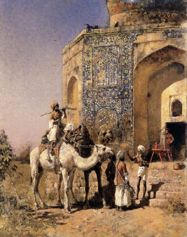 Edwin Lord Weeks Old Blue-Tiled Mosque,Outside Delhi,India China oil painting art